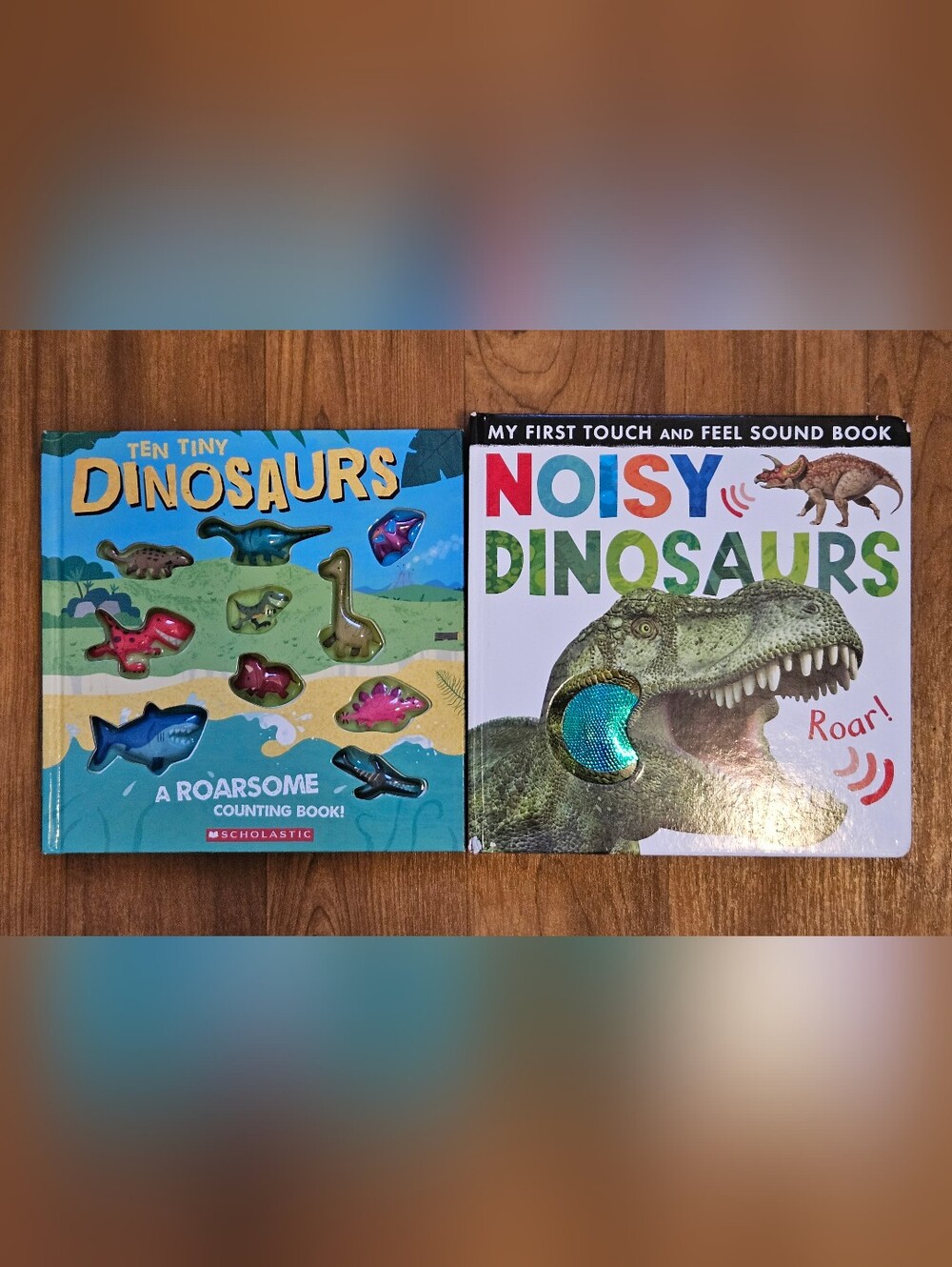 Scholastic Colorful Dinosaurs Touch & Counting Books - Blue & Green Accents